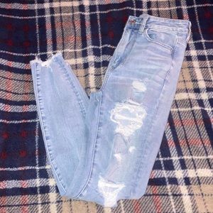 american eagle ripped jeggings
